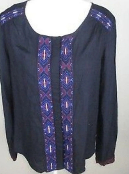 Olive & Oak Tops - Olive & Oak stitch fix beaded blouse Xs